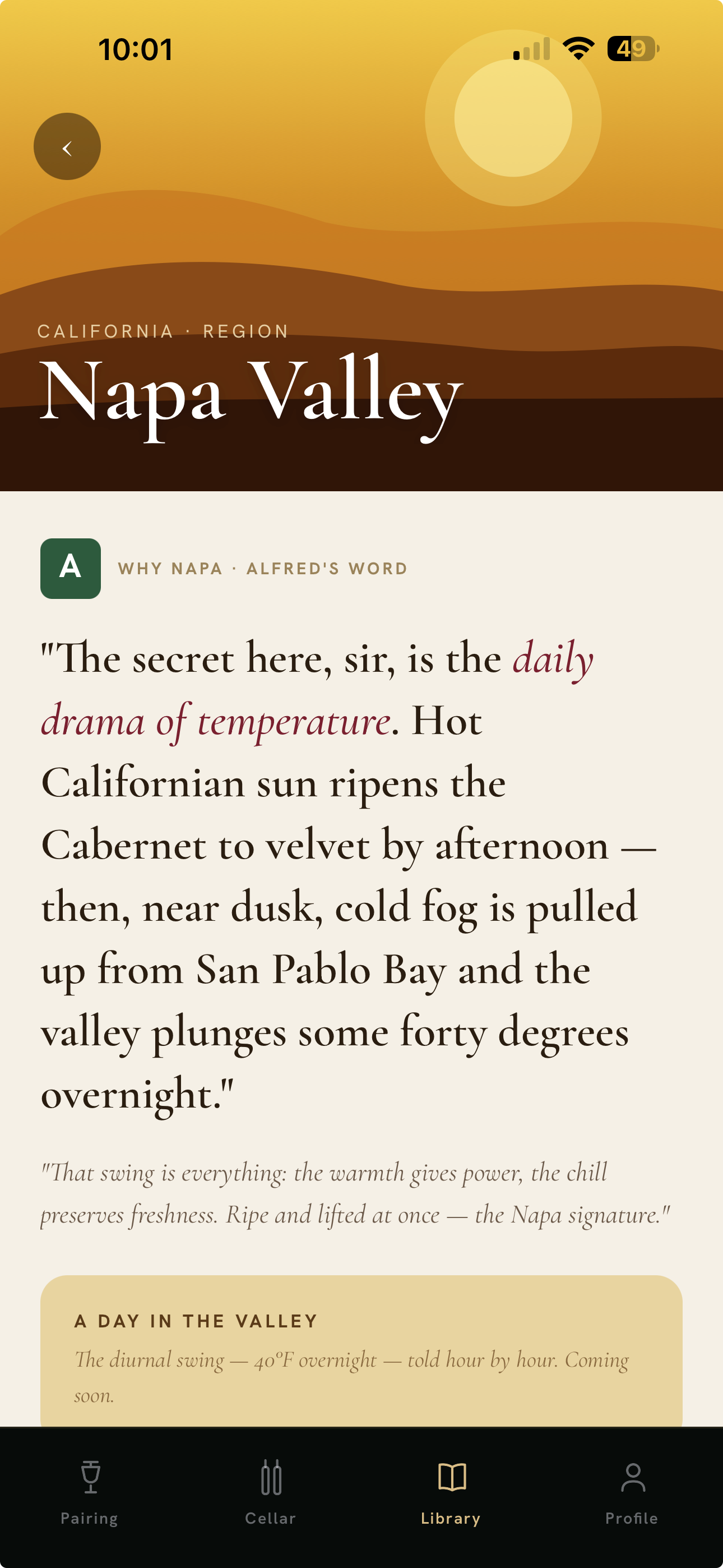 Alfred region page — Napa Valley